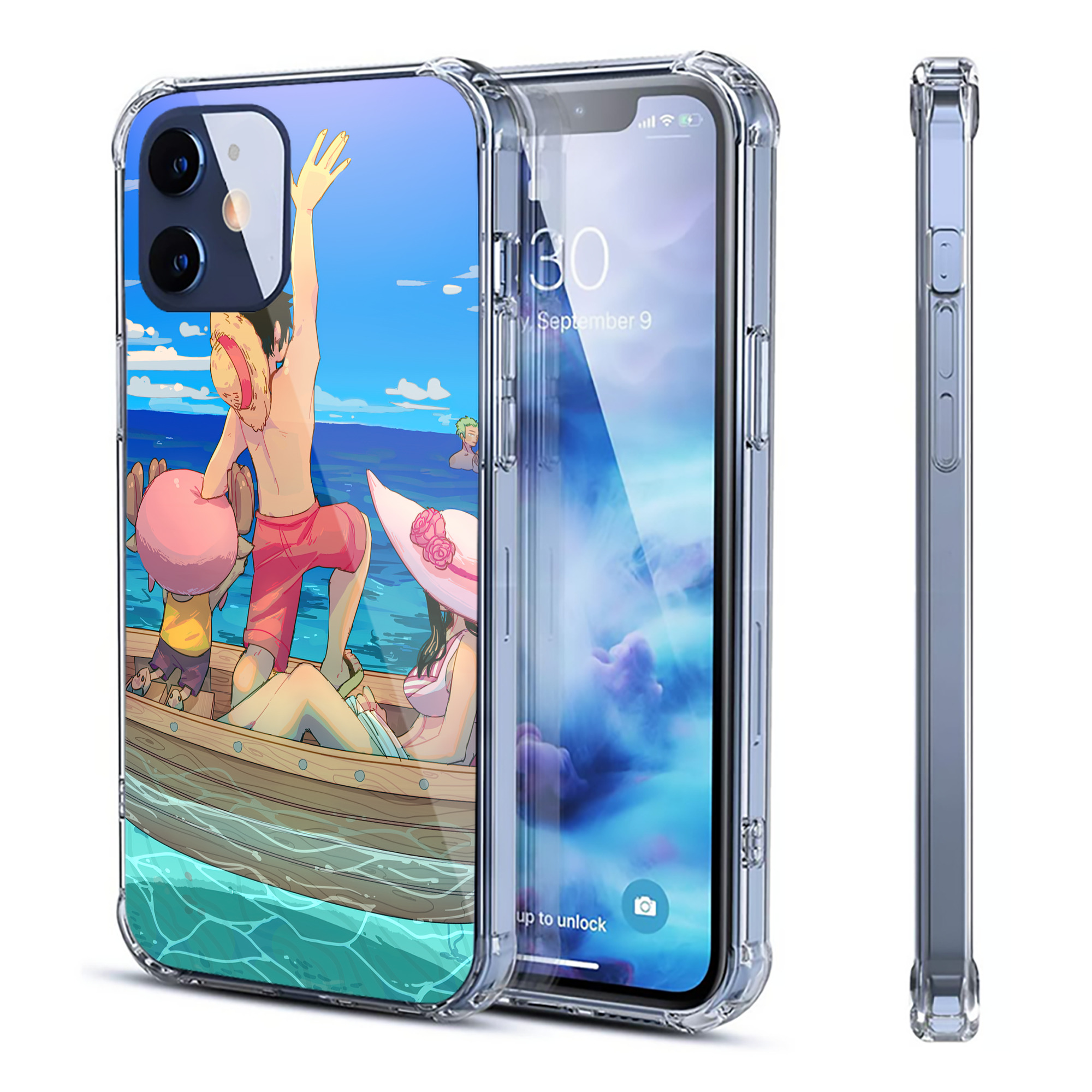 （画像用） ワンピース ONE PIECE 【iPhone 12シリーズ対応】透明スマホケース（クリアソフトケース）